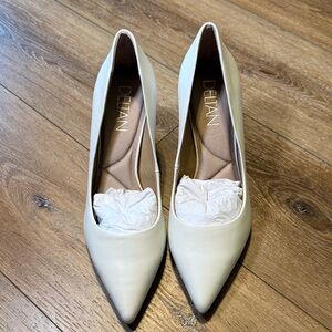 Delman Elegant White Heels